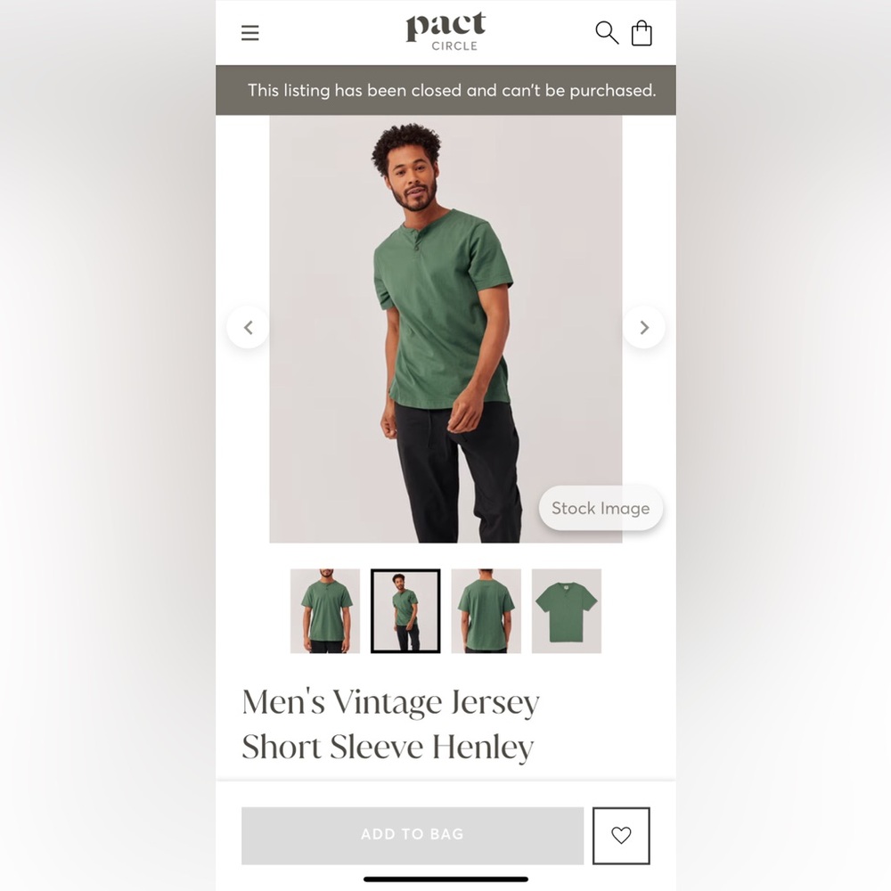 Pact Men's Short Sleeve Tee - Green
